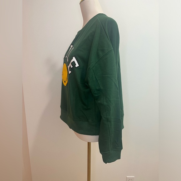 Altar’d State Smiley Face Boxy Cropped Sweater - Picture 7 of 9